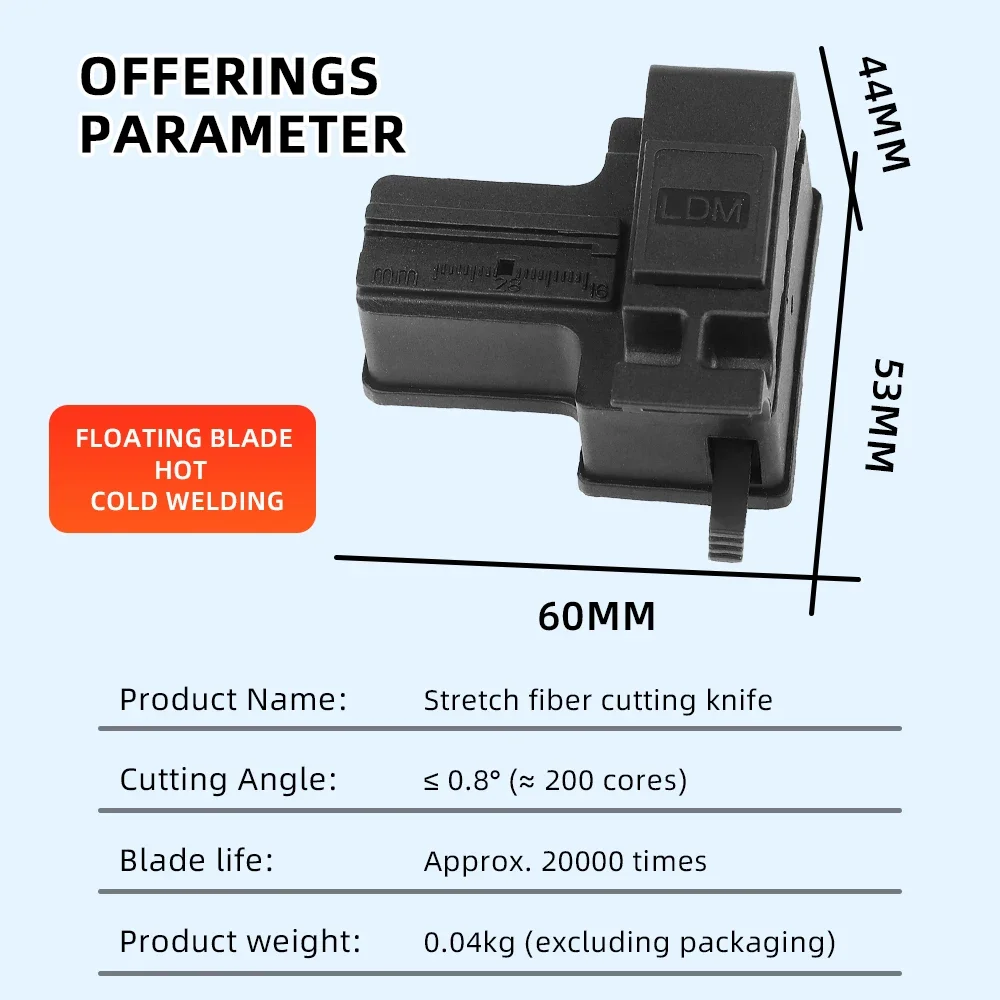 Natalink Miniature Optical Fiber Cutter  Automatic Tool Return for FTTH Cold Connection High Precision ABS Fiber Cleaver