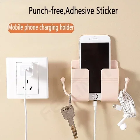 【Fast Delivery】Wall Bracket Wall Organizer Wall Mounted Organizer Shelf Wall Holder Hook Storage Box For Phone/Remote