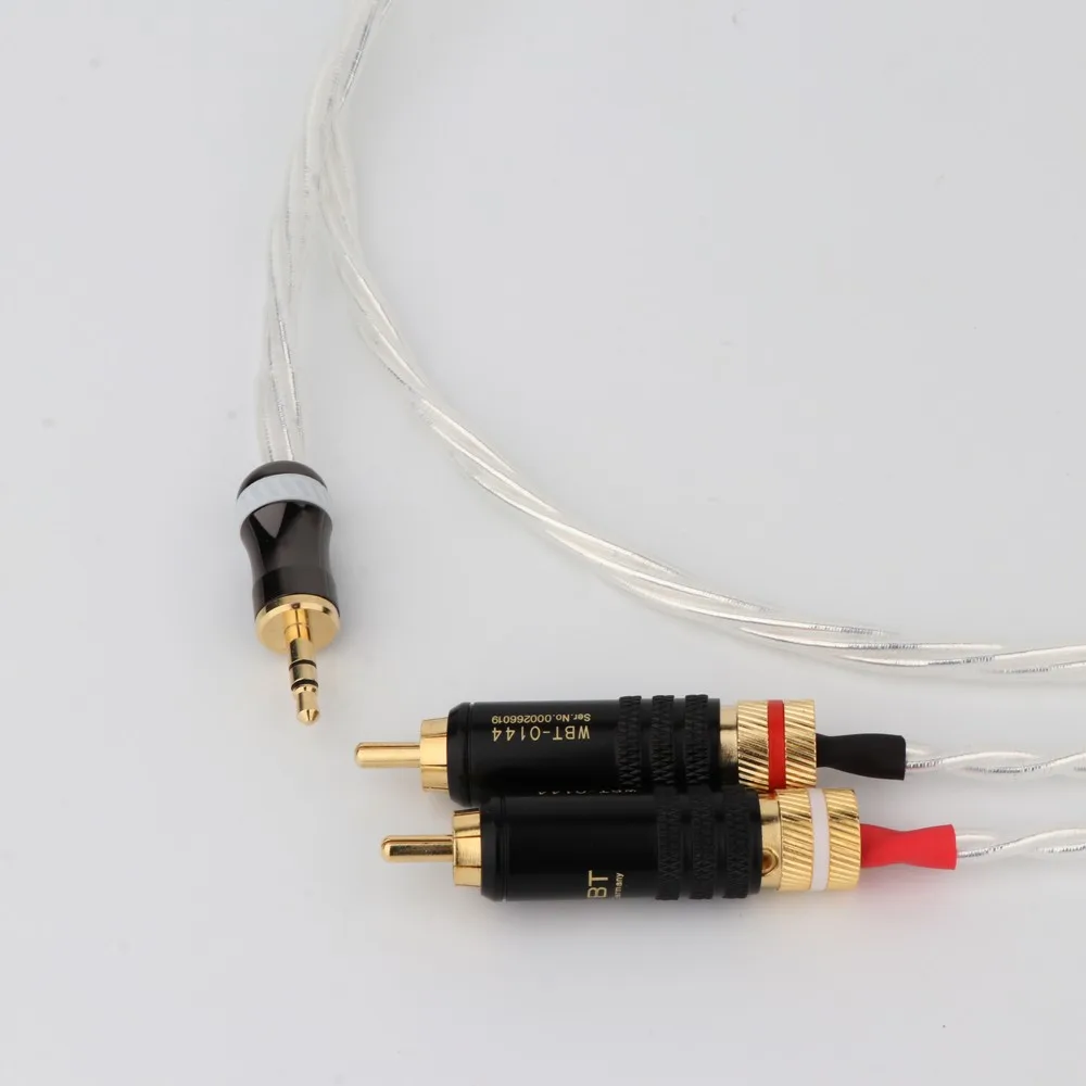 

HIFI Nordost Odin 3.5mm To 2rca Audio Cable 3.5mm Jack Signal Line Audiophile Silver Computer And Audio Connection Cable