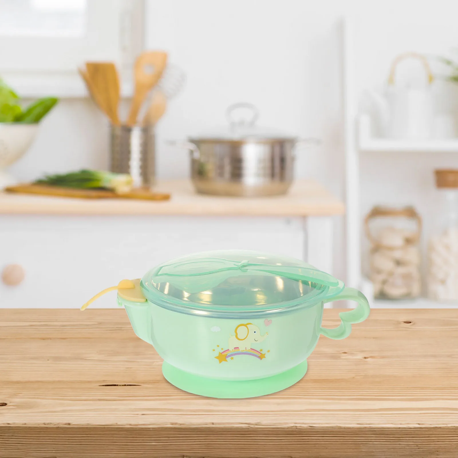 

1Set Baby Feeding Bowl Set with Suction Base Stainless Steel Multi-Function Weaning Bowl for -Feeding Solution Baby