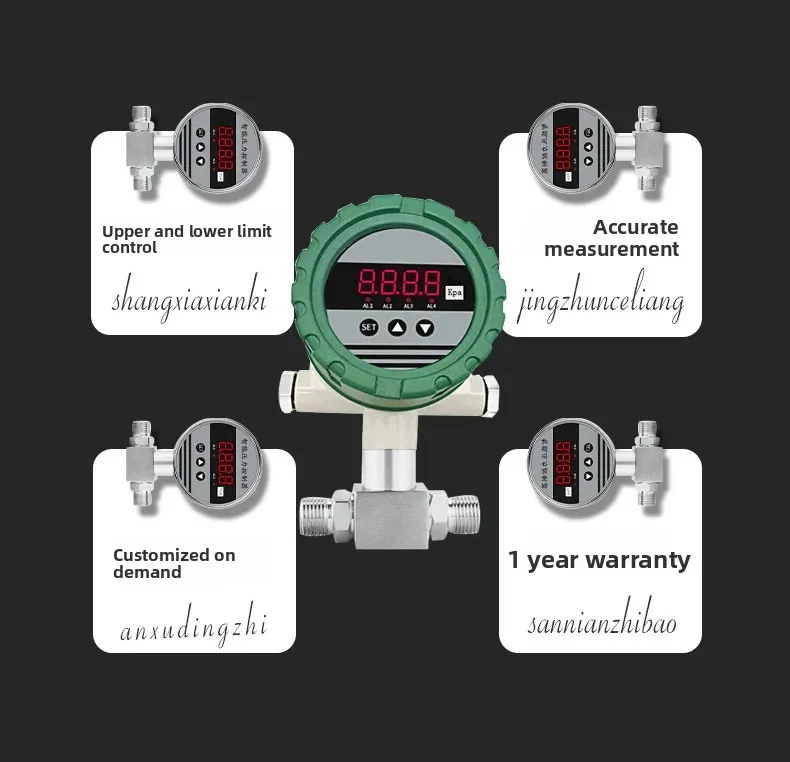 4-20mA Differential Pressure Controller Intelligent Digital Display Switch Relay Output Sound and Light Alarm Switch