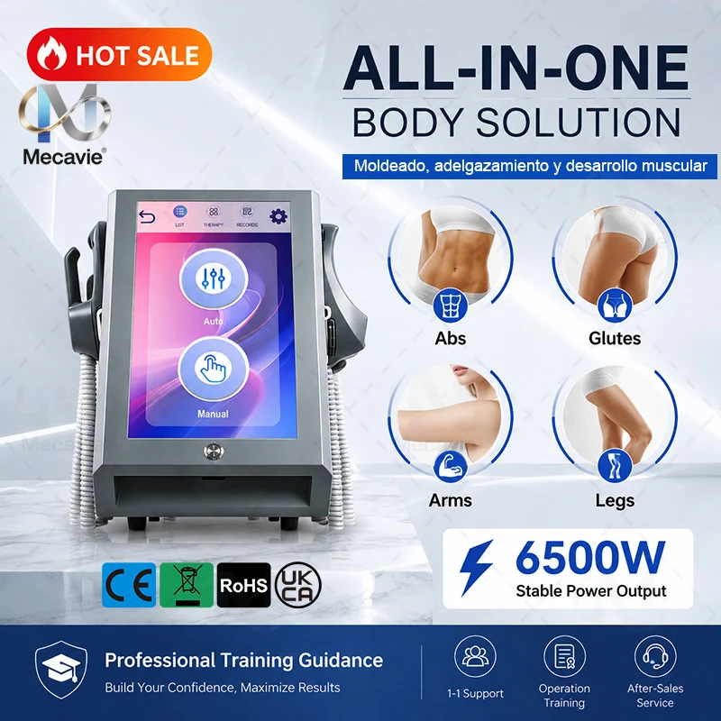 Portable Mecavie EmsNova Body Sculpt System Dual‑Handle Muscle Building Buttock Lifting Skin Tightening Beauty Machine