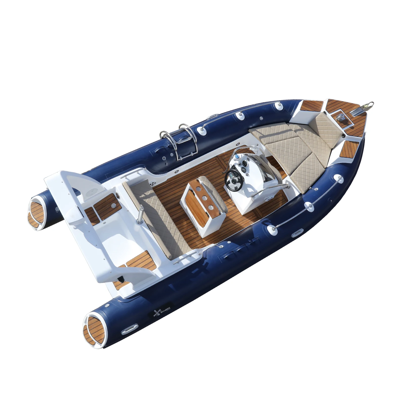 CE Certified Double Hull Racing Motor Boat RIB600 PVC Hypalon Inflatable Fiberglass Fishing Rib Drifting Outdoor Activity Engine