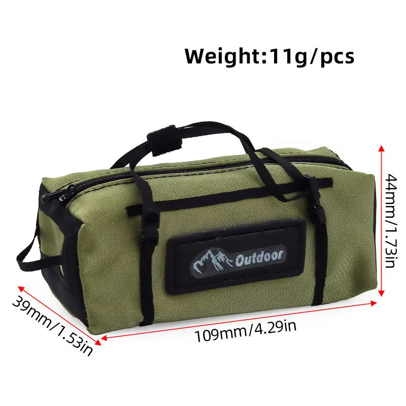 1/10 Scale Overlanding Accessory - Realistic Rooftop Luggage & Sleeping Bag for RC Crawler Decoration RC Car