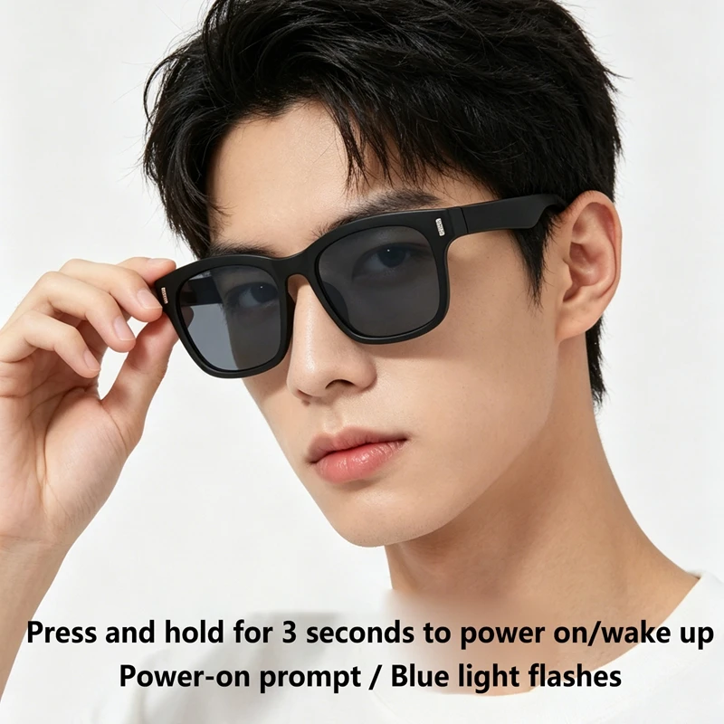 AI Intelligent Sunglasses Bluetooth Glasses UV Resistant Bluetooth Audio Earphones Sports Glasses 2026