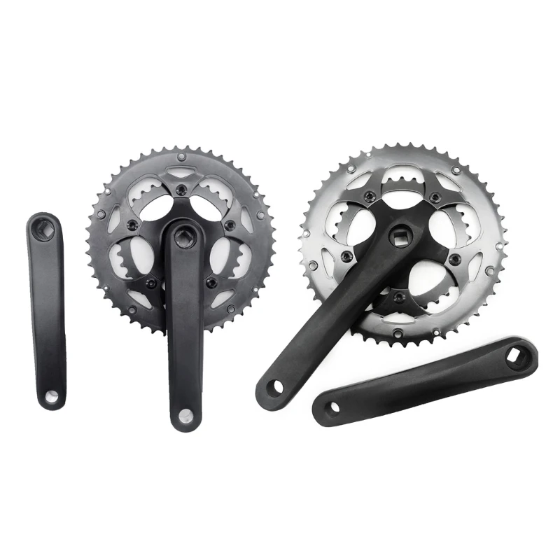 

Bicycles Cranksets 170mm Hollows Integrated Double Speed Round Chainring Mountain Bicycles Crankset with Bottom Brackets