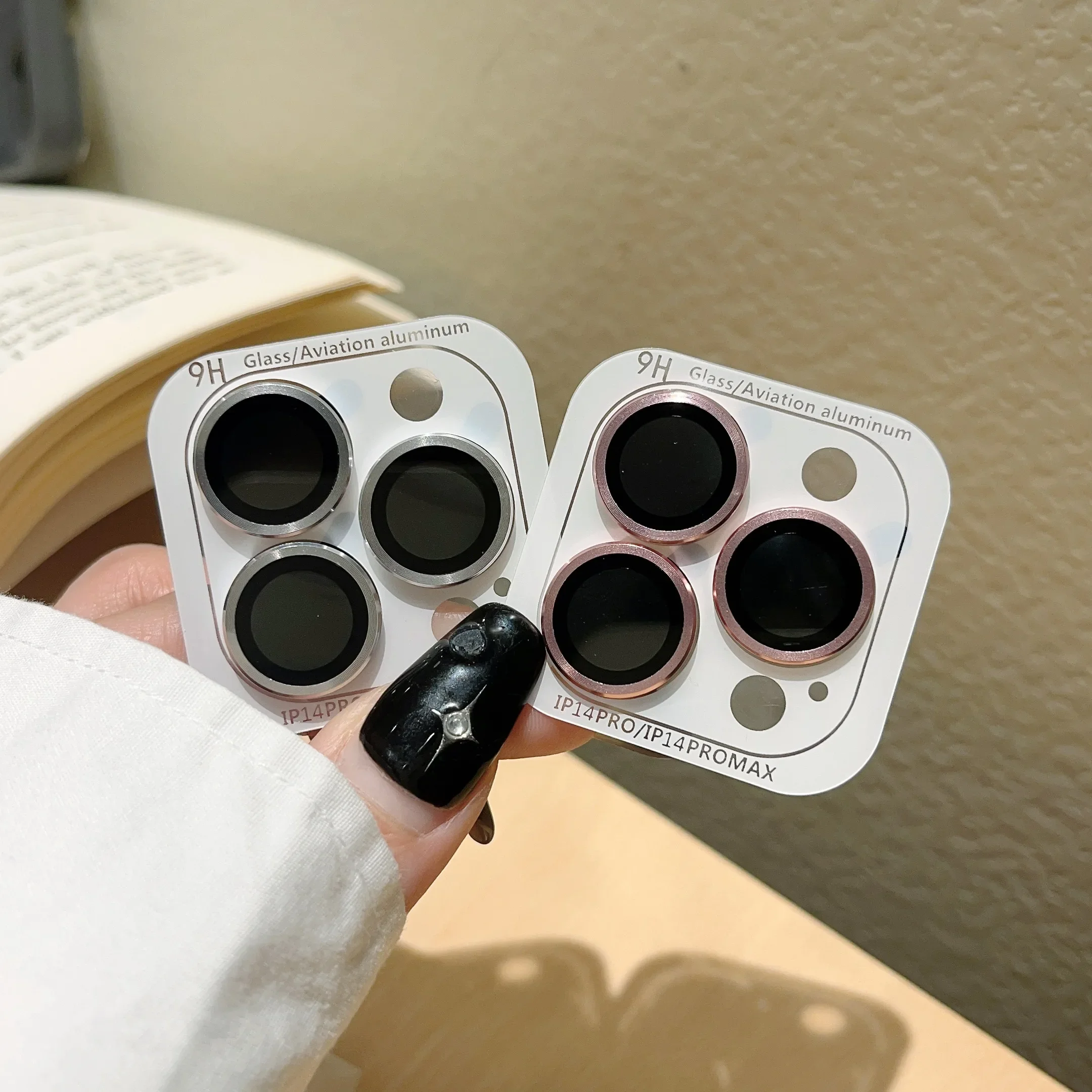 Protecteur d'anneau d'objectif, Film en verre trempé 9H pour IPhone 16 15 14 Plus 13 12 11 Pro Max, couvercle de protection d'objectif complet, 2-3 pièces