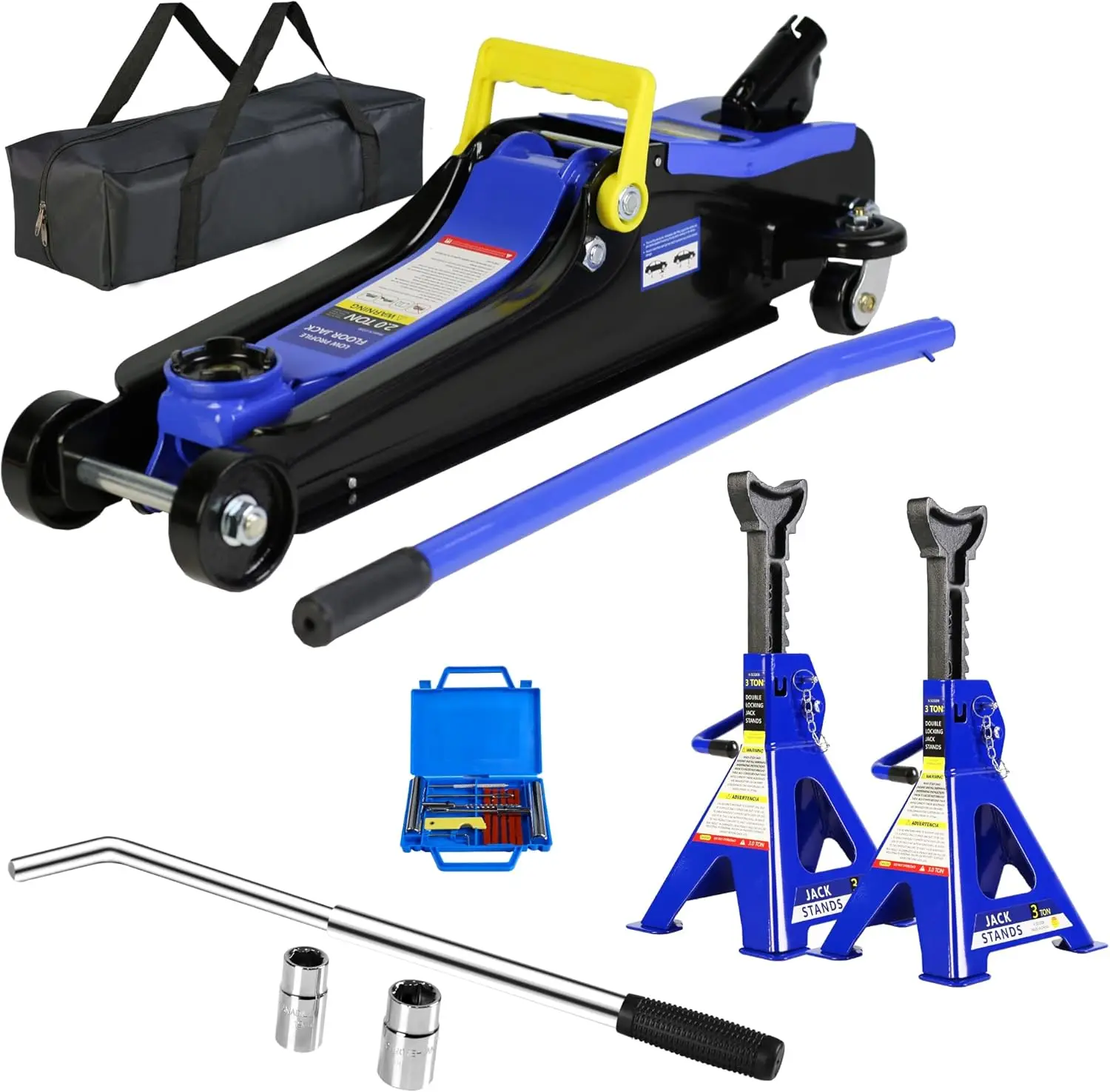 

Комплект из 6 автомобильных домкратов и подставок, 2 тонны (44400 фунтов), низкопрофильный гидравлический тележка, сервисный домкрат для пола, комбинированный с 2 подставками для домкрата и шинами R