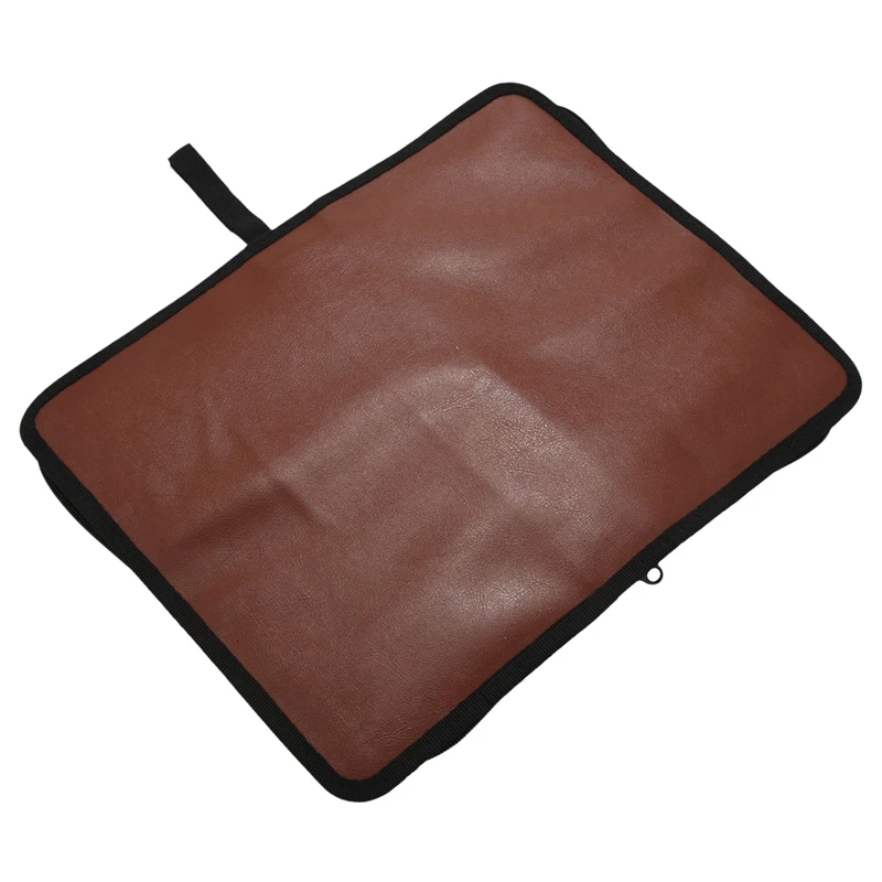 New 3X 80-Discs Portable Leather Storage Bag Zippered Storage Case For CD DVD Hard Disk Album - Brown