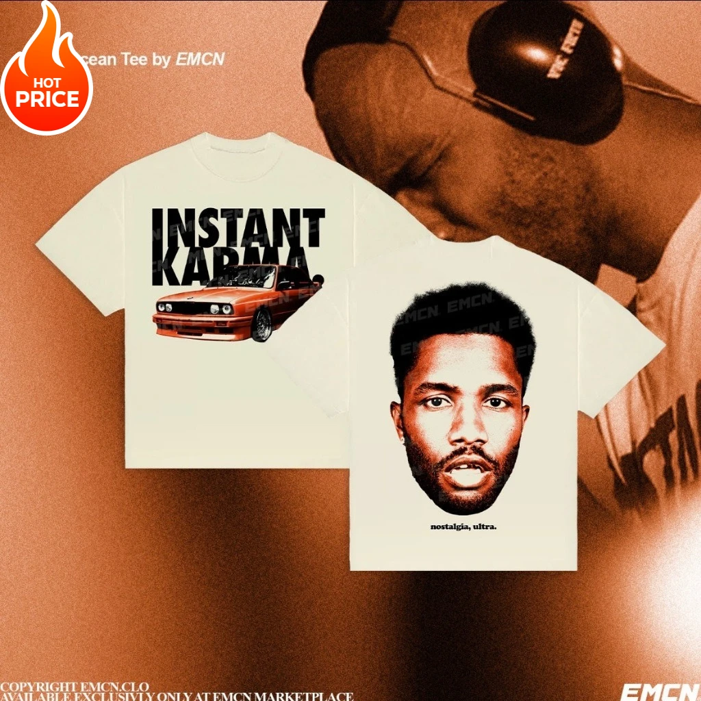 

American Trendy Hip-hop T-shirt Frank Ocean Instant Karma Summer New Men's and Women's Retro Fashion Top