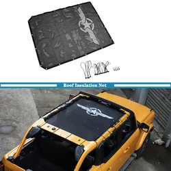 Car Cover for Ford Bronco 2021 2022 2023 Top Roof Insulation Net Sunshade Mesh Sun Protector Car Exterior Accessories Black Red
