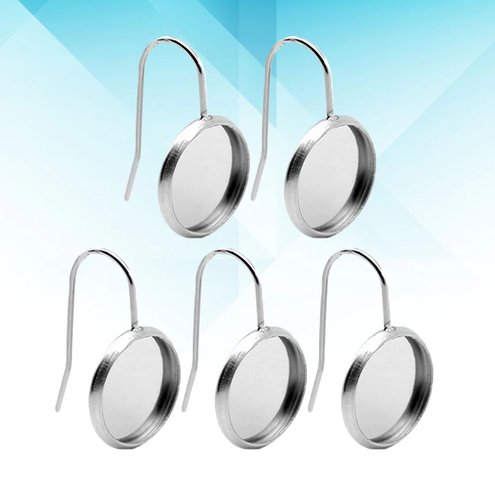 

50 Pcs Stainless Steel Earring Bottom Bracket Making Accessories Jewelry Bezel Setting Supplies