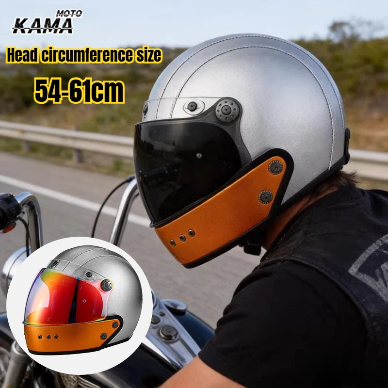 

Ретро-мотошлем для мужчин и женщин – съемная защита подбородка, всесезонный, теплый, комбинированный мотошлем для мотокросса.