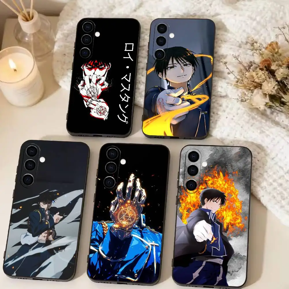 FA Brotherhood Roy Mustang  Phone Case Black Silicone Soft For Samsung Galaxy A73,A72,A71,A70,A53,A52,A51
