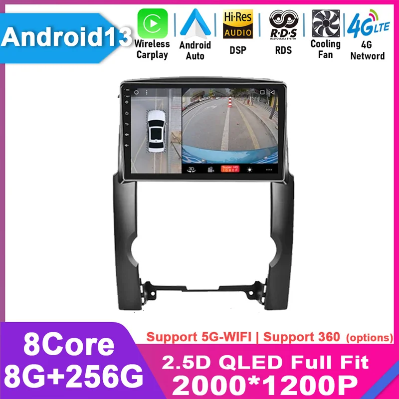 

For Kia Sorento 2009 - 2012 Android 13 Auto Carplay Radio Mobil untuk 2 DIN 4G Multimedia GPS Navigation Autoradio DSP Monitor