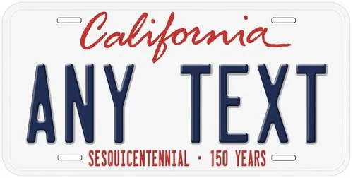 California 1998 Personalized Car License Plate Any Text