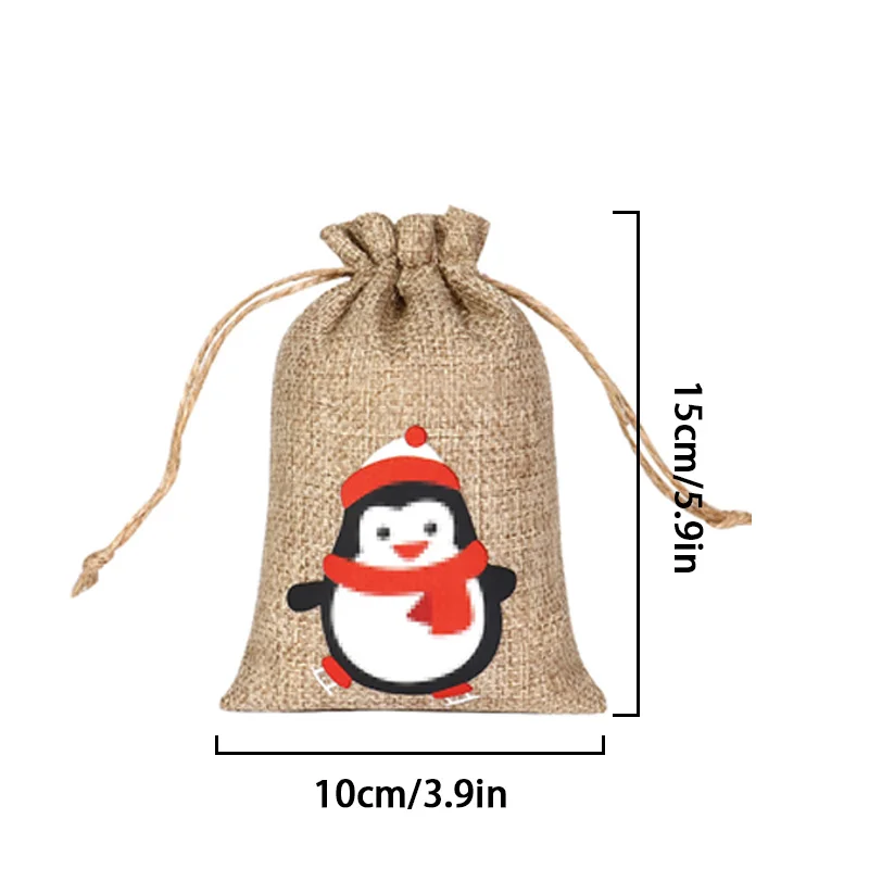 1PC Burlap Cotton Linen Drawstring Gift Bags Favor Wedding Christmas Gift Bag Jewelry Packaging Pouch Bags