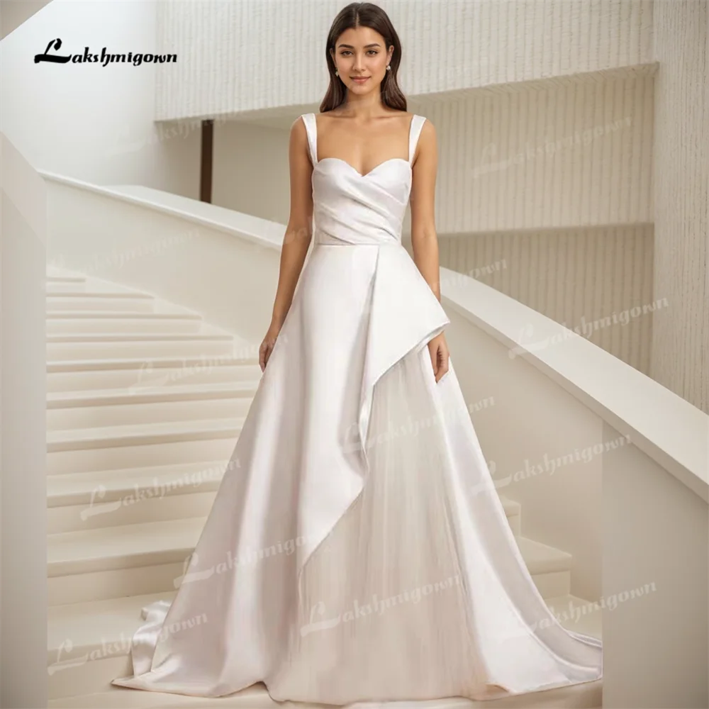 Lakshmigown Sweetheart A Line Wedding Dress 2025 Sweep Train Spaghetti Straps Wedding Gown vestidos de novia|-f-| hochzeitskleid