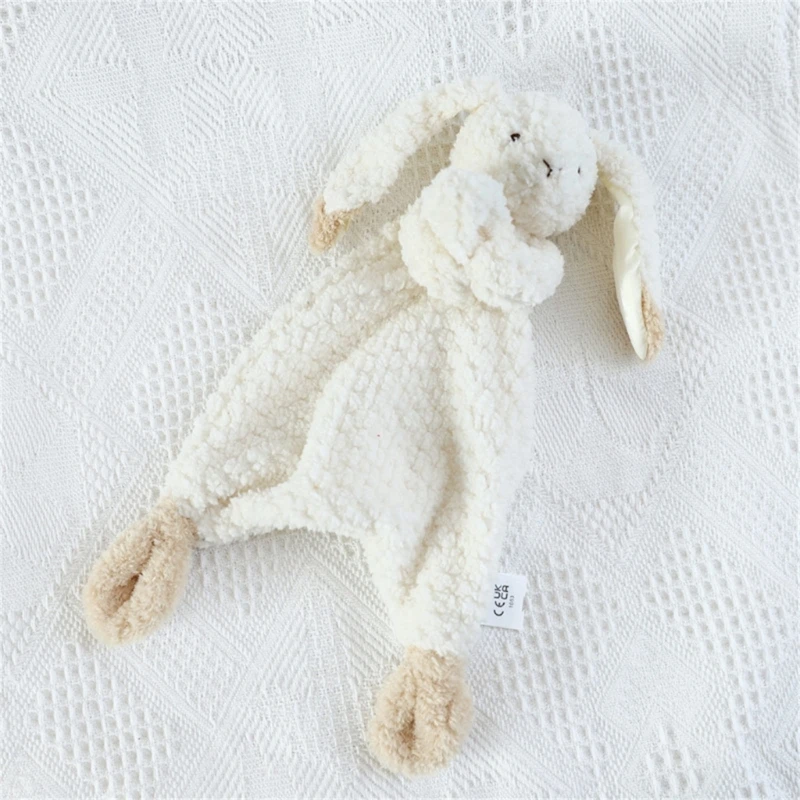 Baby Security Blanket Soft Stuffed Animal Soothing Toy Snuggle Toy Gifts for Newborn Boys Girls Lovey Rabbit