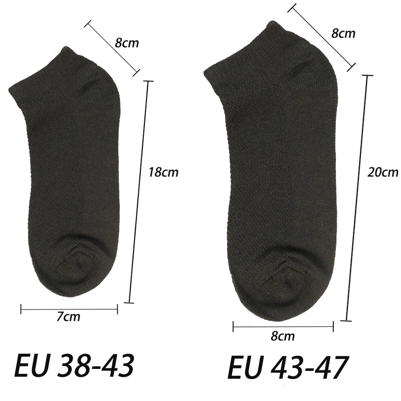 10 Paare/los Atmungsaktive Herrensocken Kurze Knöchel Elastische Einfarbige Mesh Baumwolle Business Unisex Socke Plus Größe EU38-46