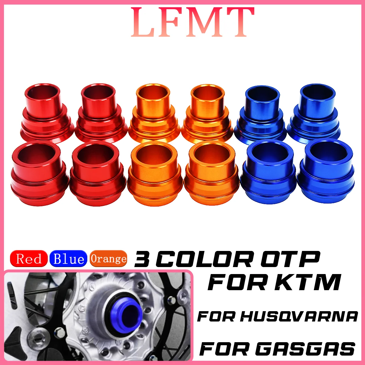 

Motorcycle Front Rear Wheel Hub Spacers Kit For KTM 125 150 250 350 450 SX SX-F 2017-2022 2021 2020 2019 2018 Aluminum