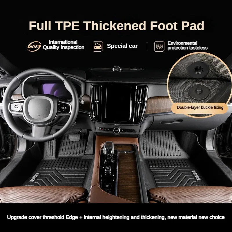 TPE Floor Mats For VOLVO-V90/V40 2013-2025 Full Coverage Waterproof Surround threshold accessories