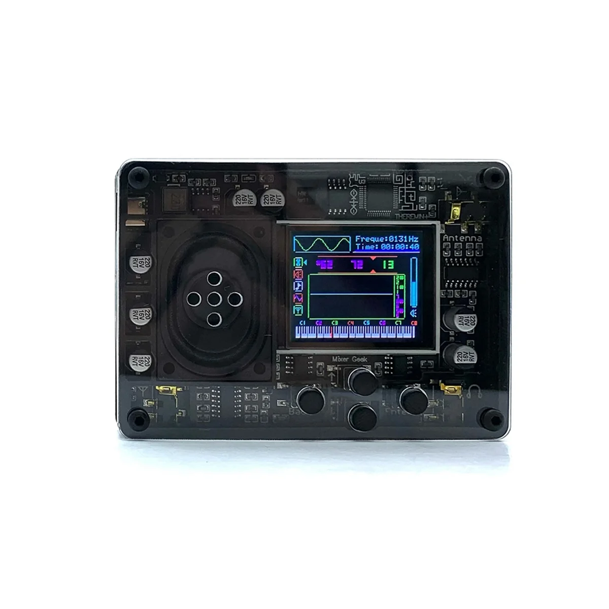 

Practical Mini Theremin Musical Electronic Instrument with Screen Display Gift Black
