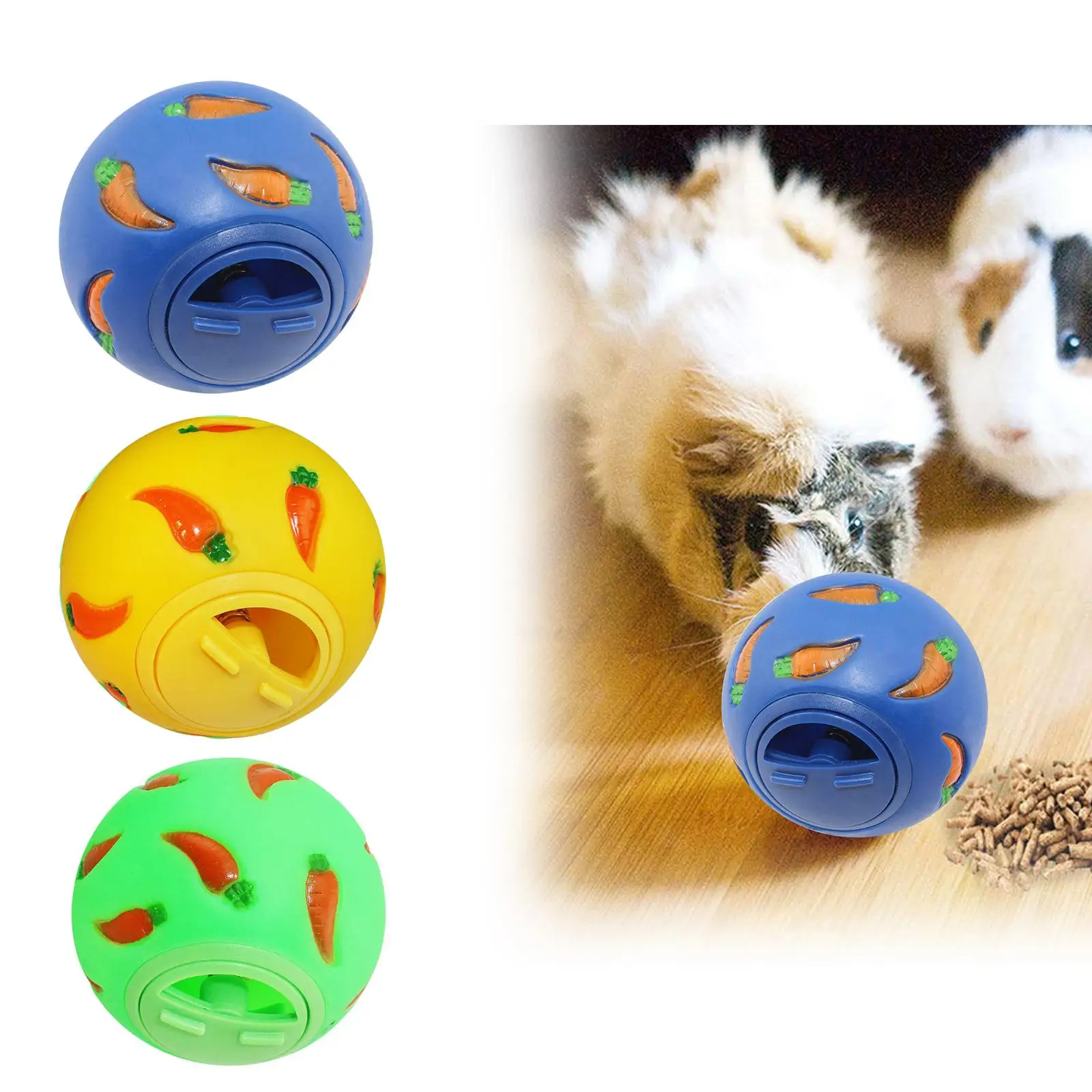 Pet Slow Feeder Bowl Snack Toy Ball Interactive Bunny Toy for Puppy