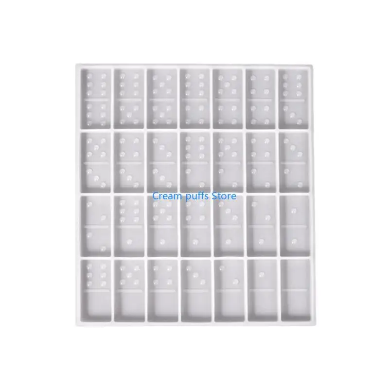 50LE Diy Crystal Three-dimensional Dominoes Jewelry Ornaments Pendant Silicone Mold
