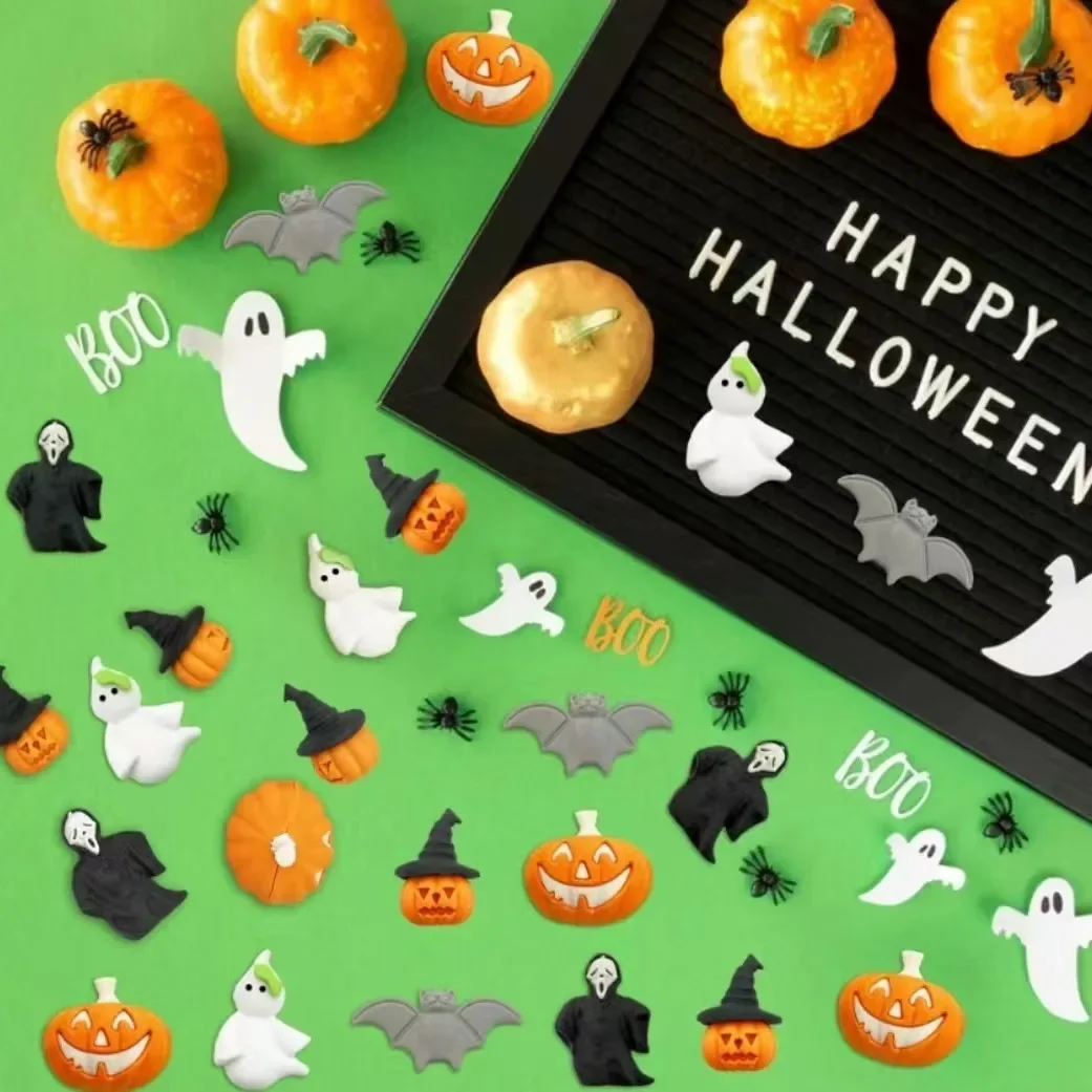 10pcs/set Halloween Eraser Set, Devil Pumpkin Lantern Bat Candy, Clean and Shavings Free, Novel and Interesting Holiday Gift