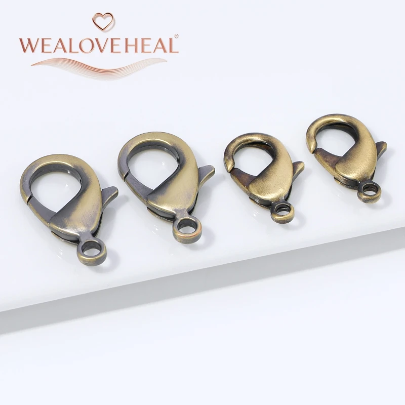 armband verschluss，22mm 26,5mm Vintage Antik-Bronze Messingbeschichtete Karabinerverschlüsse Haken DIY Schmuckzubehör für Armband- und Halsketten-Herstellung – Detail 17