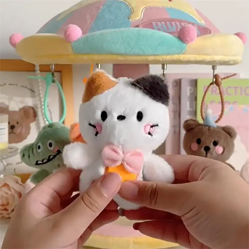 Simpatico animale coccodrillo gatto orso volpe peluche bambola giocattoli portachiavi ciondolo borsa ciondoli zaino ornamenti appesi ragazza portachiavi regalo per bambini