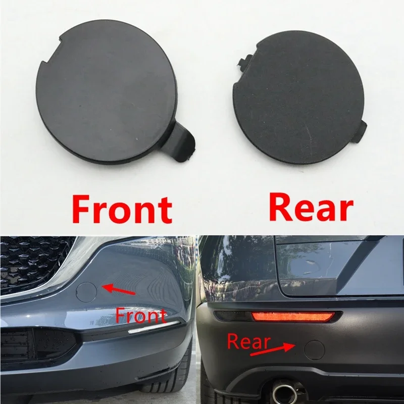 

Unpainted Front Bumper Trailer Cap Rear Tow Hook Cover Shell For Mazda CX30 CX-30 2020 2021 2022 2023