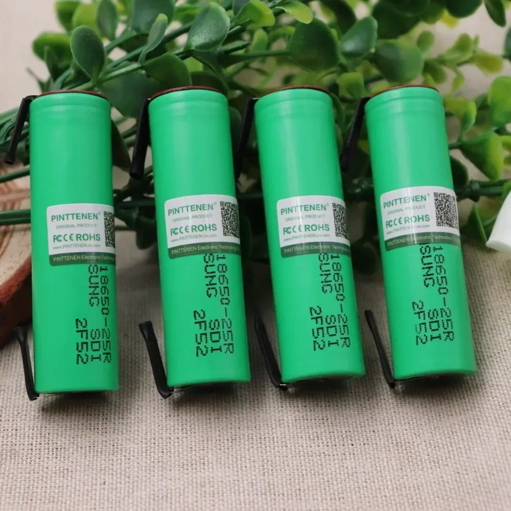 100% Original For Samsung 18650 2500mah battery INR18650 25R 20A rechargeable battery+ DIY Nickel