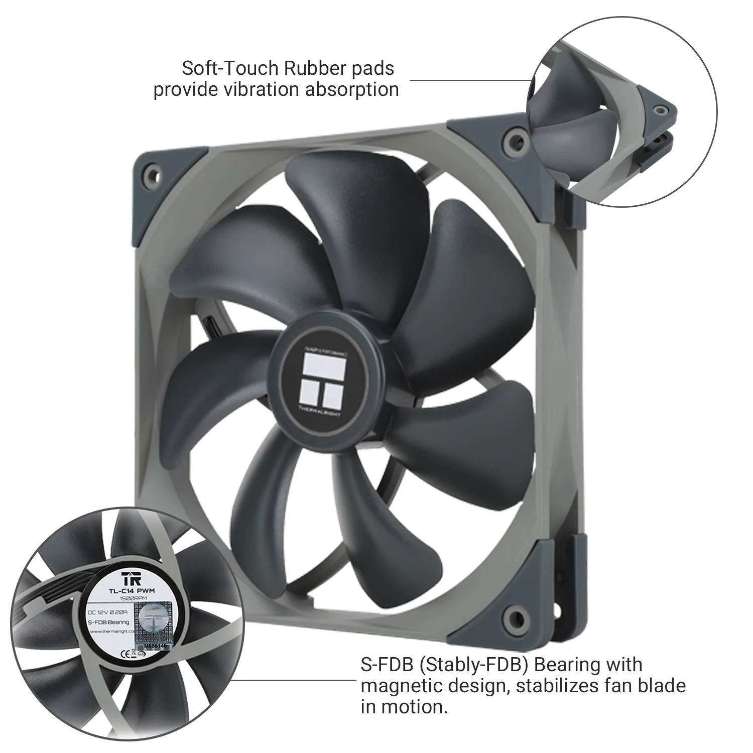 Thermalright TL-C12C-S X3 – Lot De 3 Ventilateurs 120mm ARGB PWM Silencieux 1550 RPM S-FDB Pour Boîtier & Refroidisseur CPU