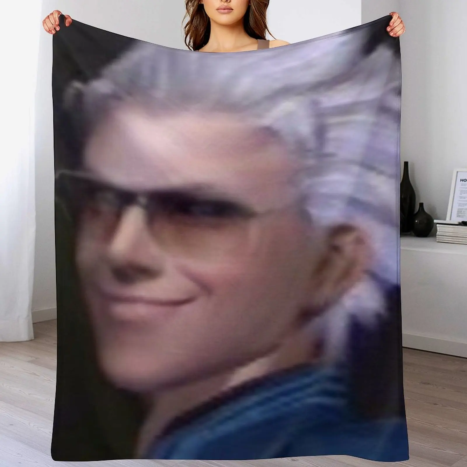 

Vergil From the Devil May Cry Series Throw Blanket Decoratives Cute Plaid Beach Flannels Blankets