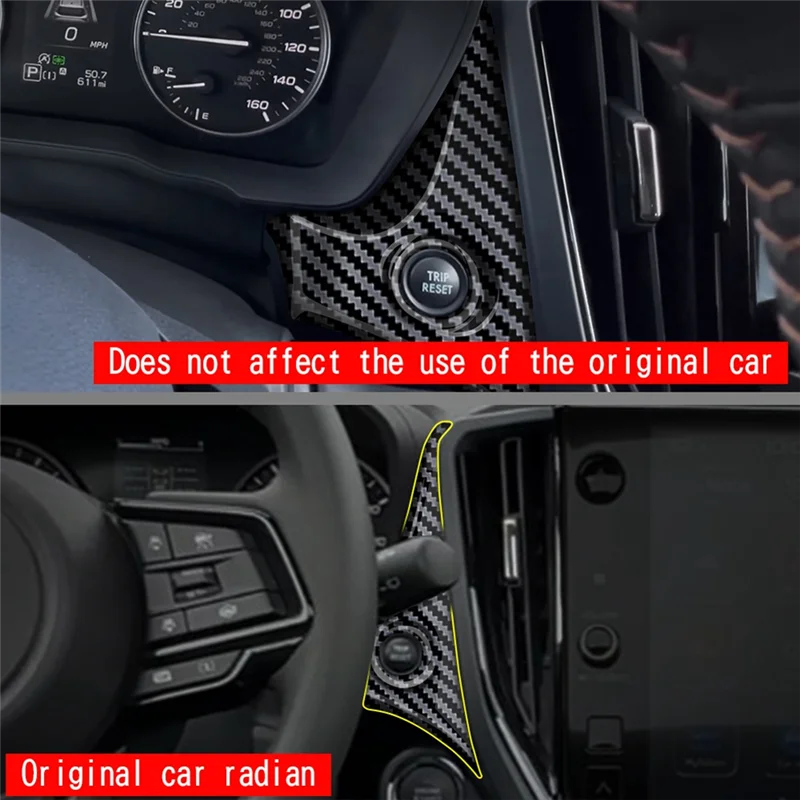 

H5-Car Start Button Frame One-Touch Start Button Trim Sticker For Subaru Forester 2025 Carbon Fiber