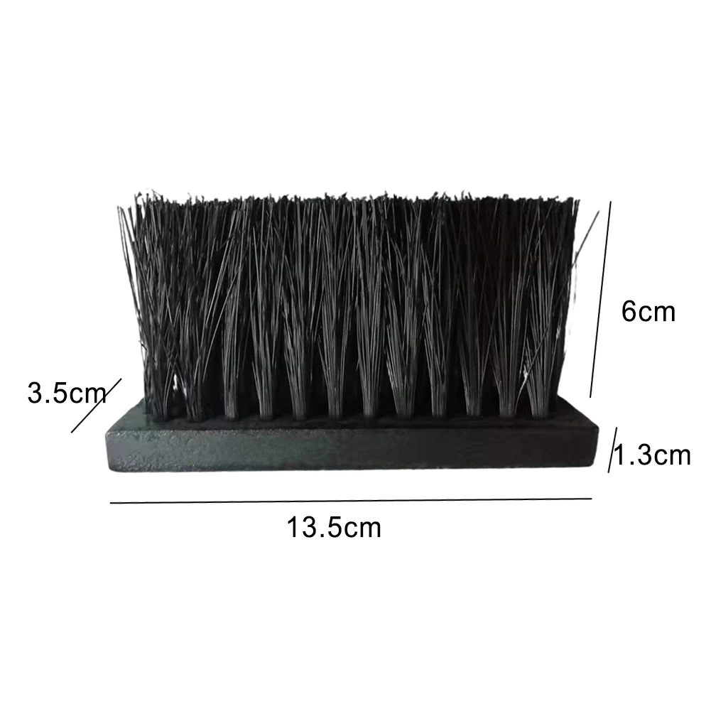Cepillo cuadrado negro para chimenea, cabezal de limpieza de 13,5x3,5x1,3 cm, herramienta para el hogar, 1 unidad