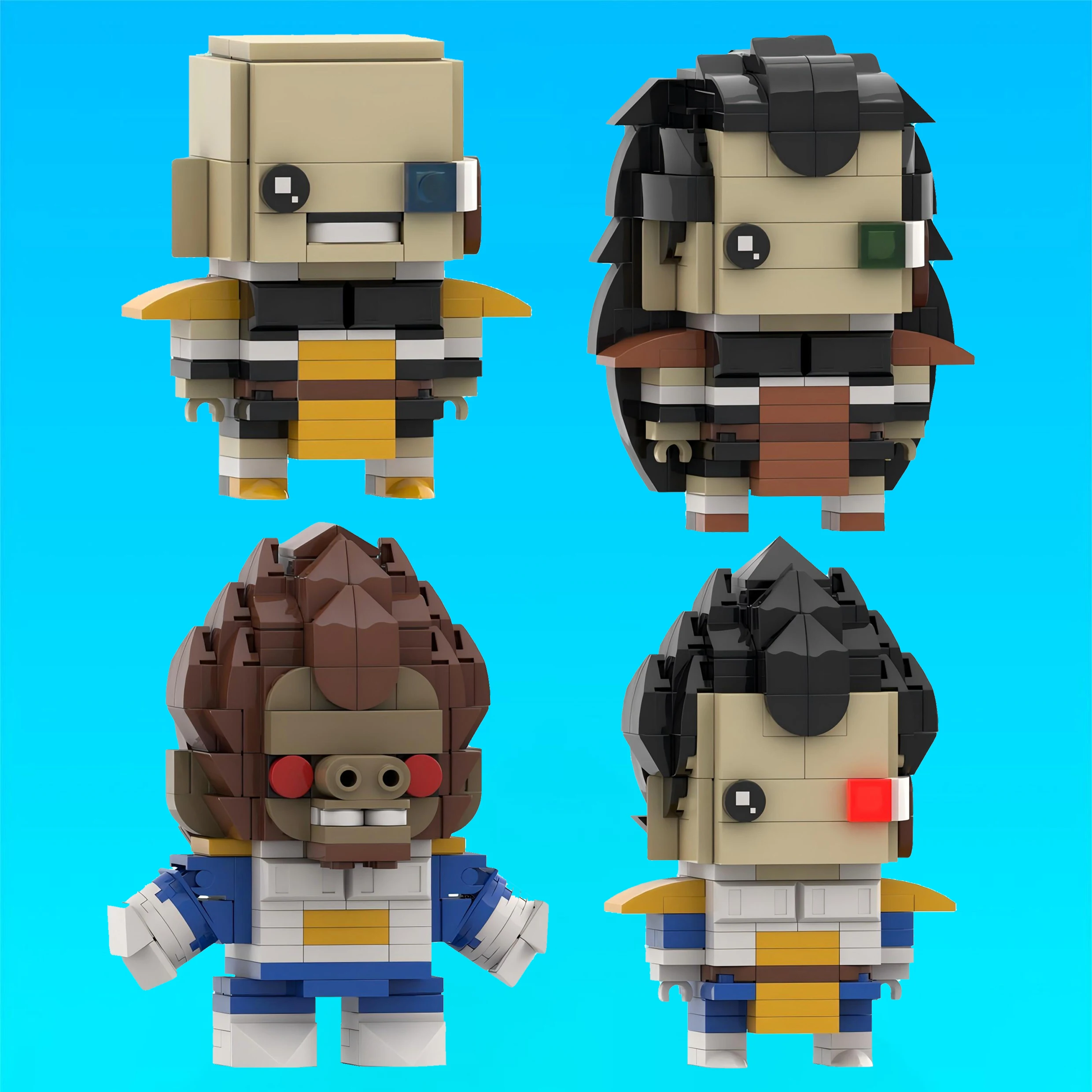 

Anime Series Superhero Action Character Building Blocks MOC Dragon Man Brickheadz Assembly Model Puzzle Kids Toy Birthday Gift
