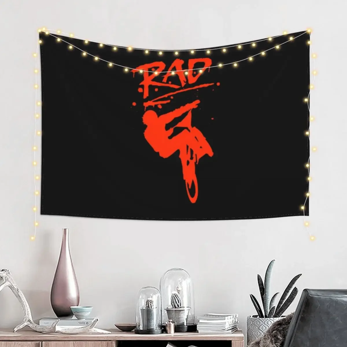 RAD Graffiti Redesign with Radical BMX Bike Tapestry Bedroom Decoration Room Decoration Accessories Wall Hanging Wall Tapestry