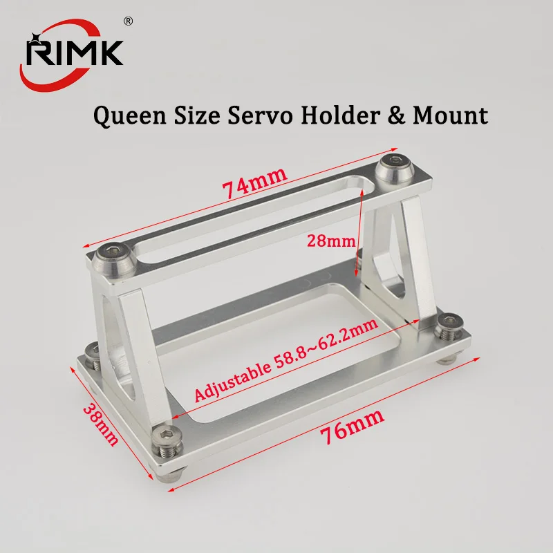 

1set Queen Size Servo Holder Servo Mount CNC Aluminum Alloy for RC Boat Car Airplane Servo