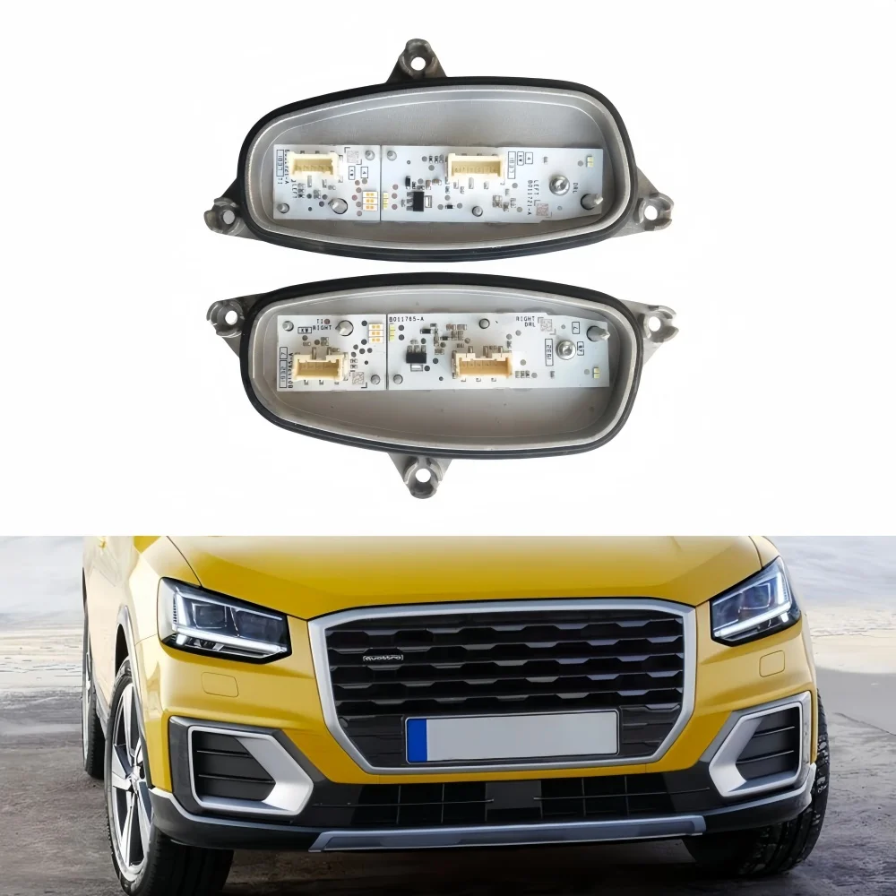

Дневные светодиодные модули указателей поворота DRL 81A998474 81A998473 для Audi Q2 2017-2020, полностью светодиодные фары, дневные ходовые огни белого цвета