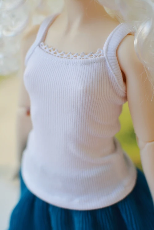 

BJD Doll Clothes White Threaded Suspender Vest Tops For 1/3 1/4 BJD SD DD MSD MDD SD10 SD13 SD17 POPO68 Uncle SSDF Doll