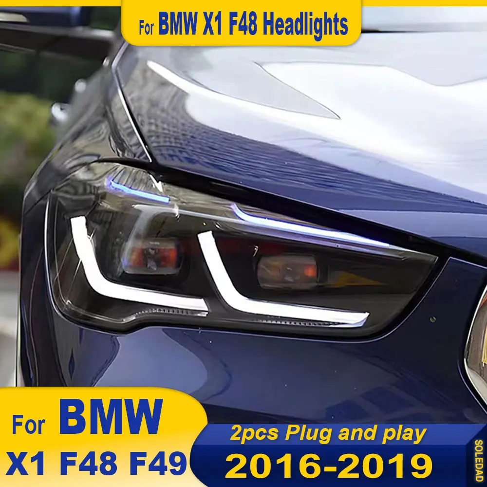 Car Head Lamp For BMW X1 F48 F49 Led Headlights Assembly 2016 2017 2018 2019 2020 2021 Upgrade Led Front Lights Plug And Play