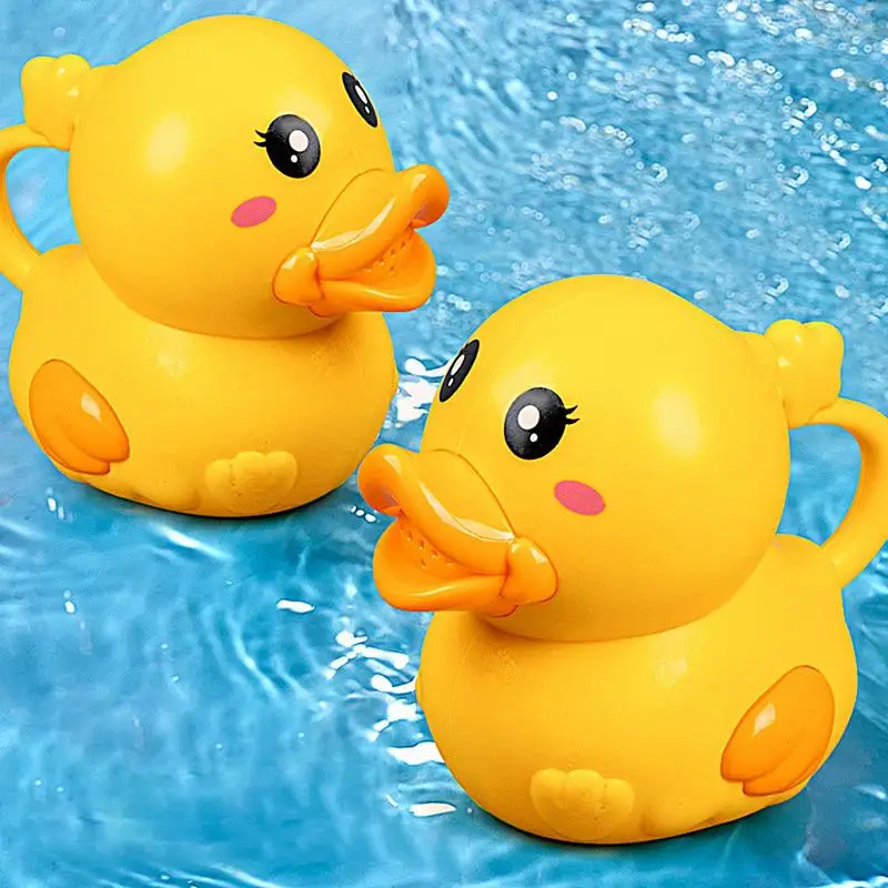 스프링클러 귀여운 만화 오리 물뿌리개 정원 플라스틱 꽃 물뿌리개 어린이 조기 교육 장난감 야외 해변 목욕 장난감