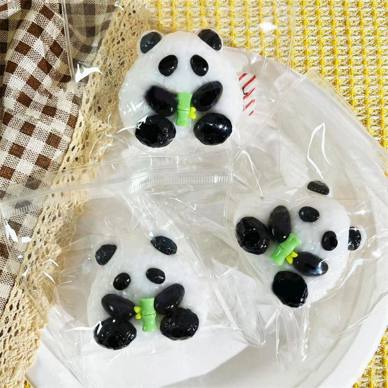 Creative Cute Panda Pinching Squeeze Slow Rebound Toys Mud-feeling Soft Abreact Relief Relax Toys Sticky Decompression Toy Gifts