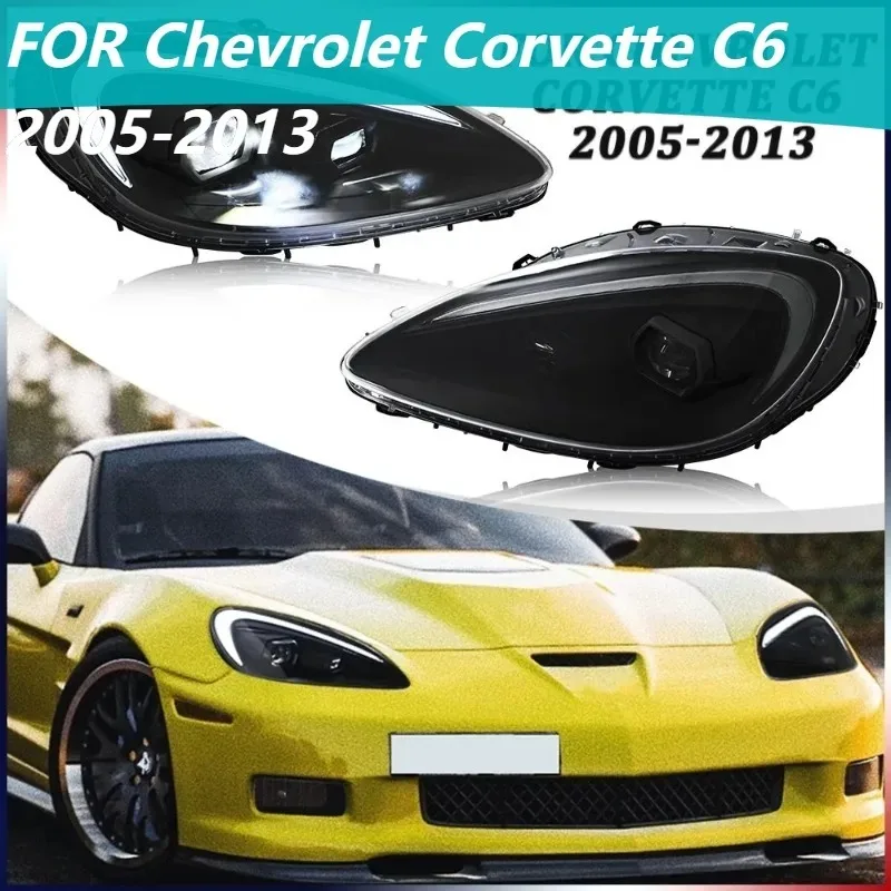 

Для Chevrolet Corvette C6 2005-2013, комплект полностью светодиодных фар с ДХО