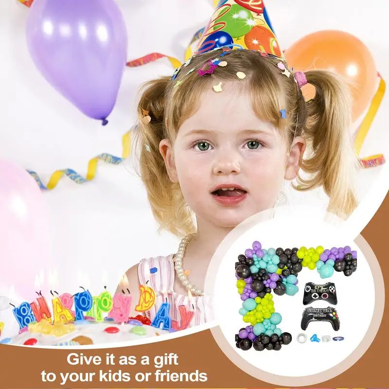 Kit de arco de globos para videojuegos, juego de decoraciones de globos para Gamepad, Kit de guirnaldas de arco para fiesta de cumpleaños para videojuegos, Baby Shower para niños