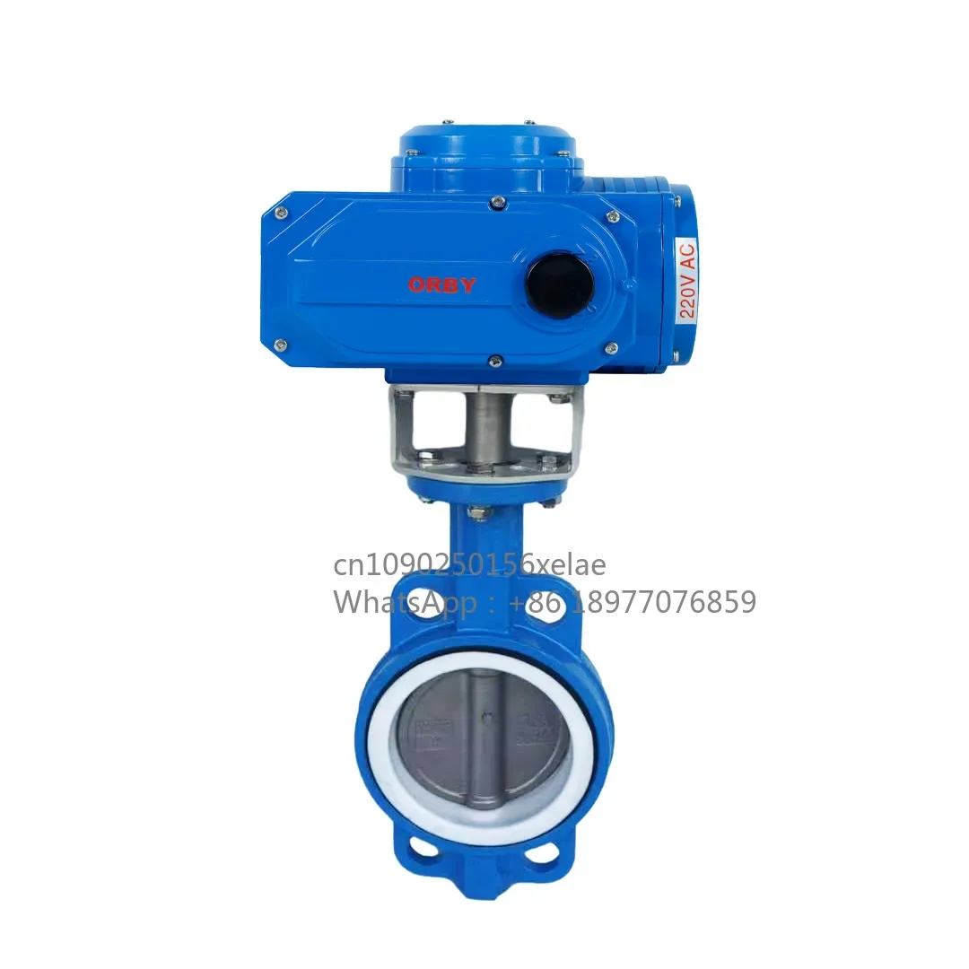 صغير 4 بوصة Dn100 Pn16 مصنعي صمامات الفراشة الكهربائية بمحركات #2