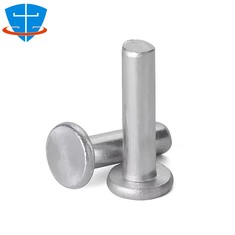 GB109 M2 M2.5 M3 M4 M5 M6 M8 de aleación de aluminio sólido de cabeza plana con cabeza avellanada remache-Conectar percusión mano a remache